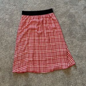 LulaRoe Lola red plaid skirt
